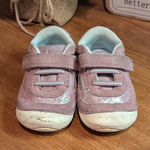 Stride Rite Toddler Jazzy Sneaker Lavender Multi Sparkle Size 5 Medium - Picture 5 of 7